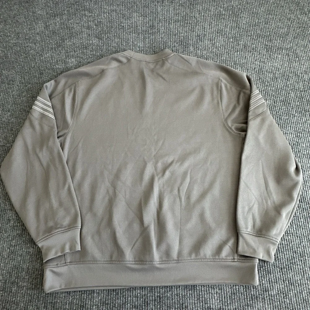 Mens ADIDAS University of Michigan ClimaWarm Embroidered Sweater Gray Size XL